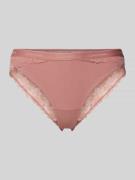 Calvin Klein Underwear String mit Spitzenbesatz in Mauve, Größe L