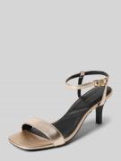 Tommy Hilfiger Ledersandalette in metallic in Gold, Größe 37