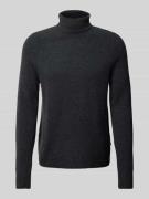 CK Calvin Klein Strickpullover aus Wolle mit Label-Detail in Anthrazit...