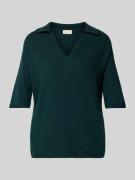 Milano Italy Regular Fit Strickshirt mit Kaschmir-Anteil in Dunkelgrue...