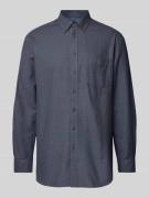 Christian Berg Men Light-Flanellhemd mit Button-Down-Kragen in Graphit...