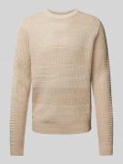 Jack & Jones Strickpullover mit Strukturmuster Modell 'HUGO' in Beige,...