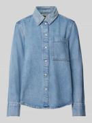 Marc O'Polo Jeansbluse mit Knopfleiste in Hellblau, Größe XS