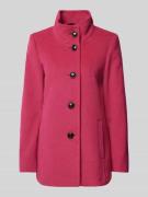 Fuchs Schmitt Wolljacke mit Stehkragen und Knopfverschluss in Pink, Gr...