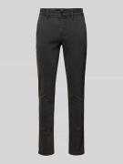 Lerros Slim Fit Chino mit Gürtelschlaufen in Dunkelgrau, Größe 32/34