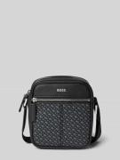 BOSS Crossbody Bag mit Label-Print Modell 'Zair' in Black, Größe 1