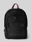 HUGO Rucksack mit Label-Details Modell 'Quentyn' in Black, Größe 1