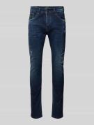 ELIAS RUMELIS Tapered Fit Jeans im Destroyed-Look Modell 'Noel' in Dun...