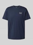 EA7 Emporio Armani T-Shirt mit Label-Print in Marine, Größe S