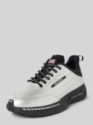 Polo Sport Ledersneaker in metallic in Silber, Größe 42