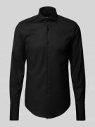 BOSS Slim Fit Business-Hemd mit Haifischkragen in Black, Größe 39