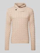 Jack & Jones Premium Strickpullover mit Stehkragen Modell 'CRASH' in O...