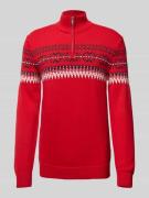 MCNEAL Strickpullover mit Stehkragen in Rot, Größe M