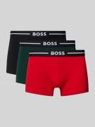 BOSS Trunks mit elastischem Label-Bund im 3er-Pack in Black, Größe S