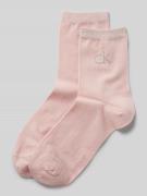 CK Calvin Klein Socken mit Label-Print im 2er-Pack in Rosa, Größe 35-3...