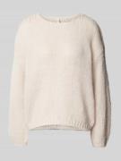 Only Strickpullover mit Rundhalsausschnitt Modell 'NORDIC' in Offwhite...