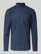 OLYMP Level Five Slim Fit Businesshemd aus Baumwoll-Mix in Marine, Grö...