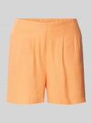 Vero Moda Shorts aus Viskose-Leinen-Mix Modell 'JESMILO' in Orange, Gr...