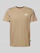 PUMA PERFORMANCE T-Shirt mit Logo-Print in Beige, Größe M