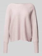 Only Strickpullover mit U-Boot-Ausschnitt Modell 'DANIELLA' in Rosa Me...