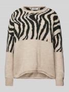 Only Strickpullover mit gerippten Abschlüssen Modell 'JADE' in Beige M...