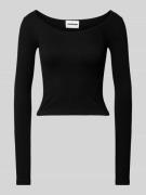 Noisy May Longsleeve mit U-Boot-Aussschnitt Modell 'SOFINA' in BLACK, ...