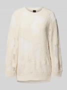 Stefanel Pullover mit Rundhalsausschnitt in semitransparentem Design i...