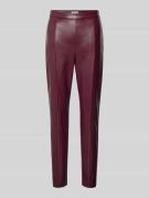 Patrizia Pepe Skinny Fit Hose in Leder-Optik in Bordeaux, Größe 32