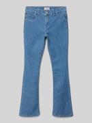 Only Slim Fit Jeans mit ausgestelltem Bein Modell 'MILA-IRIS' in Blau,...