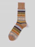 Burlington Socken aus Schurwoll-Mix Modell 'Country Fair Isle' in Came...