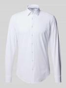 Jake*s Slim Fit Business-Hemd mit Kentkragen in Weiss, Größe 37/38