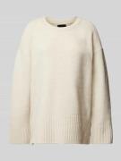 Pieces Langarm Pullover mit Seitenschlitzen Modell 'NANCY' in Offwhite...