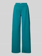 ICHI Wide Leg Stoffhose mit elastischem Bund Modell 'KATE' in Petrol, ...