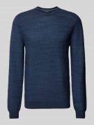 OLYMP Level Five Slim Fit Strickpullover aus reiner Baumwolle in Marin...