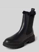 Tamaris Chelsea Boots mit Kunstfellbesatz in Black, Größe 36