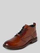 bugatti Derby-Schuhe aus Leder mit Label-Print Modell 'Lobo' in Cognac...