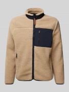 camel active Fleecejacke mit Stehkragen in Sand, Größe L