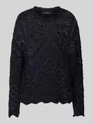 Vero Moda Cropped Strickpullover mit Lochstrickmuster Modell 'KENIA' i...