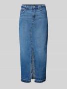 Vila High Waist Jeansrock mit Gehschlitz Modell 'RAY' in Jeansblau, Gr...