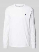 Polo Ralph Lauren Longsleeve mit Label-Stitching in Weiss, Größe XXL