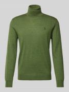 Polo Ralph Lauren Strickpullover mit Rollkragen in Oliv, Größe XL