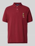 Polo Ralph Lauren Poloshirt mit Logo-Stitching in Bordeaux, Größe L