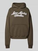 Low Lights Studios Hoodie mit Label-Stitching Modell 'Shutter' in Taup...