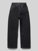 Tom Tailor Wide Leg Jeans mit 5-Pocket-Design in Black, Größe 170