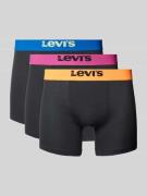 Levi's® Trunks mit elastischem Logo-Bund im 3er-Pack in Black, Größe L