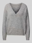 Only Regular Fit Strickpullover mit Spitzenbesatz Modell 'MANIFESTA' i...