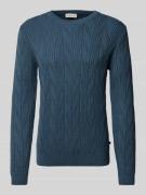 Tom Tailor Strickpullover mit Rundhalsausschnitt in Rauchblau, Größe X...