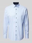 ETERNA Regular Fit Businesshemd mit Streifenmuster in Bleu, Größe 41