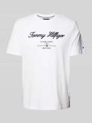 Tommy Hilfiger T-Shirt mit Label-Stitching in Weiss, Größe M