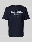 Tommy Hilfiger T-Shirt mit Label-Stitching in Marine, Größe S